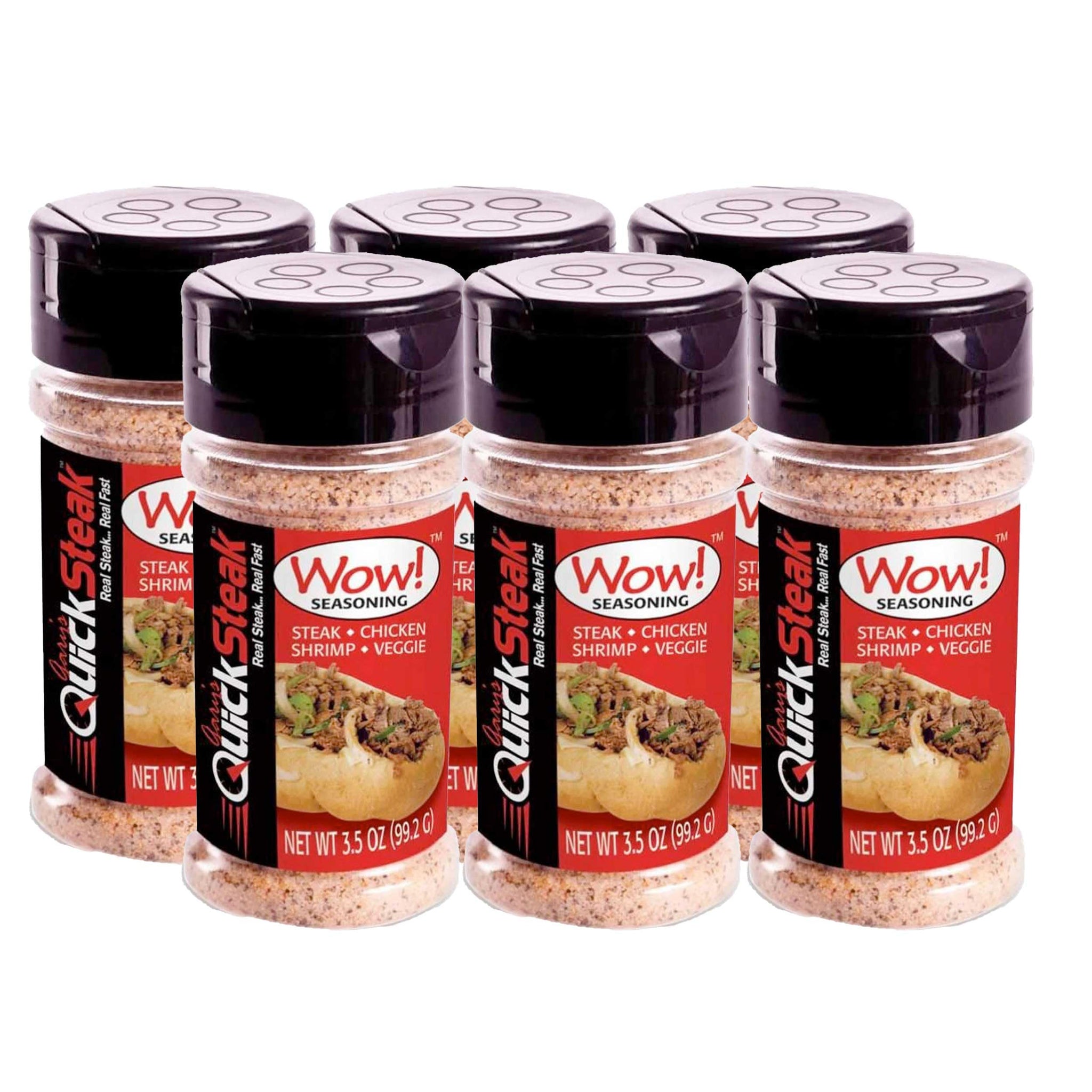Gary's QuickSteak Wow! Seasoning, 3.5 oz Bottle, 6 Pack