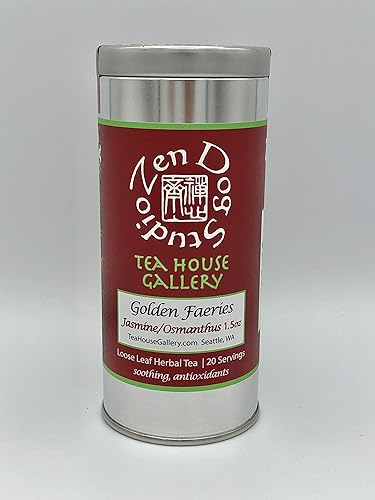Zen Dog Teas GOLDEN FAERIES White Jasmine Flowers and Osmanthus Flowers Blend Organic