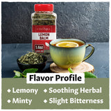 Eastanbul Lemon Balm Leaf, 1.4oz Lemon Balm Tea Loose Leaf & Pure, Melissa Tea, Te De Toronjil Morado, Dried Herb, Natural, No Caffeine, Natural