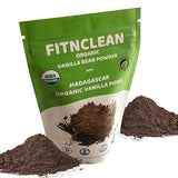 1oz Organic Madagascar Vanilla Bean Powder. Certified USDA Organic. Ground whole Gourmet Pods by FITNCLEAN VANILLA| Raw Natural Unsweetened No