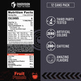 Ekkovision Energy Drink, Fruit Punch, 200 MG Natural Caffeine With Coconut Water, L Theanine, Alpha Gpc & L Tyrosine For Balanced Energy, Electrolytes