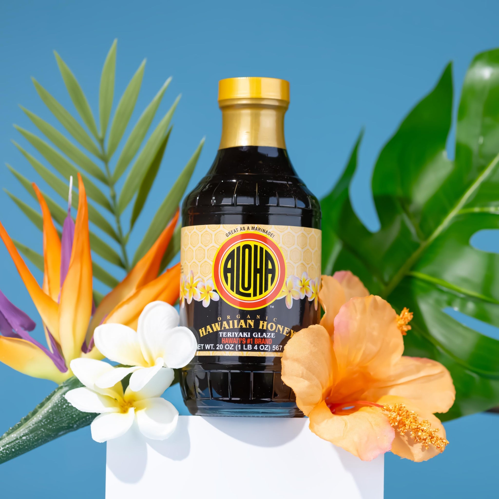Aloha Shoyu - Organic Hawaiian Honey Teriyaki Glaze - Taste of the Islands - Made in Hawaii - 20 oz. Bottle