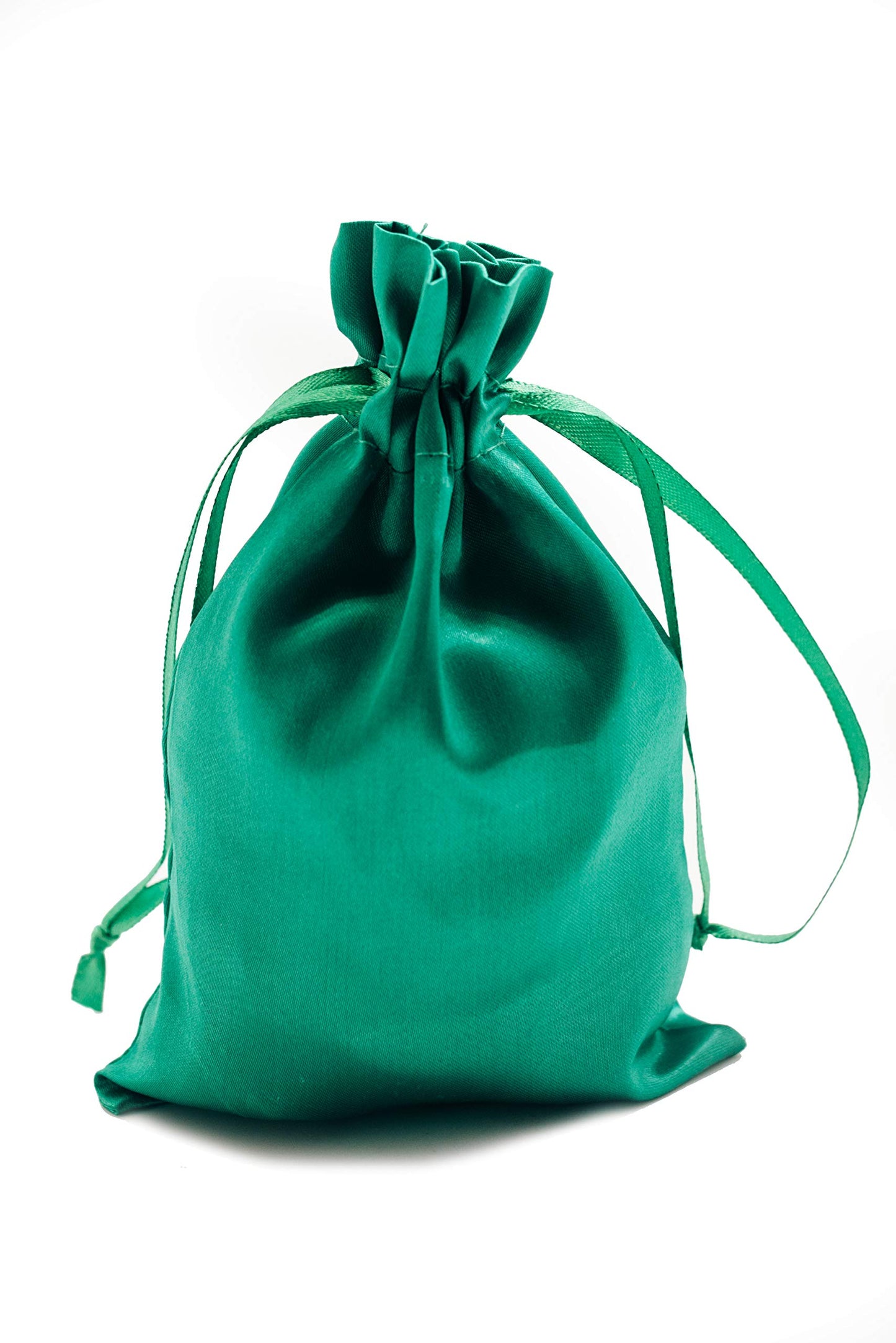 St. Patrick's Day Green Pouch w/ 20 Milk Chocolate Gold Coins - Linen Drawstring Bag - Golden American Half Dollar Coins - St. Paddy's Day Wedding
