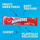 Airheads Full-Size Candy Bars, Taffy Candy Bulk Variety Pack, Individually Wrapped, Six Assorted Fruit Flavors Artificially Flavored, 60 Count Box