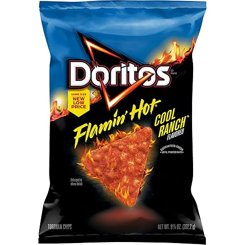 Doritos Tortilla Chips Flamin' Hot Cool Ranch, 9.25 Oz
