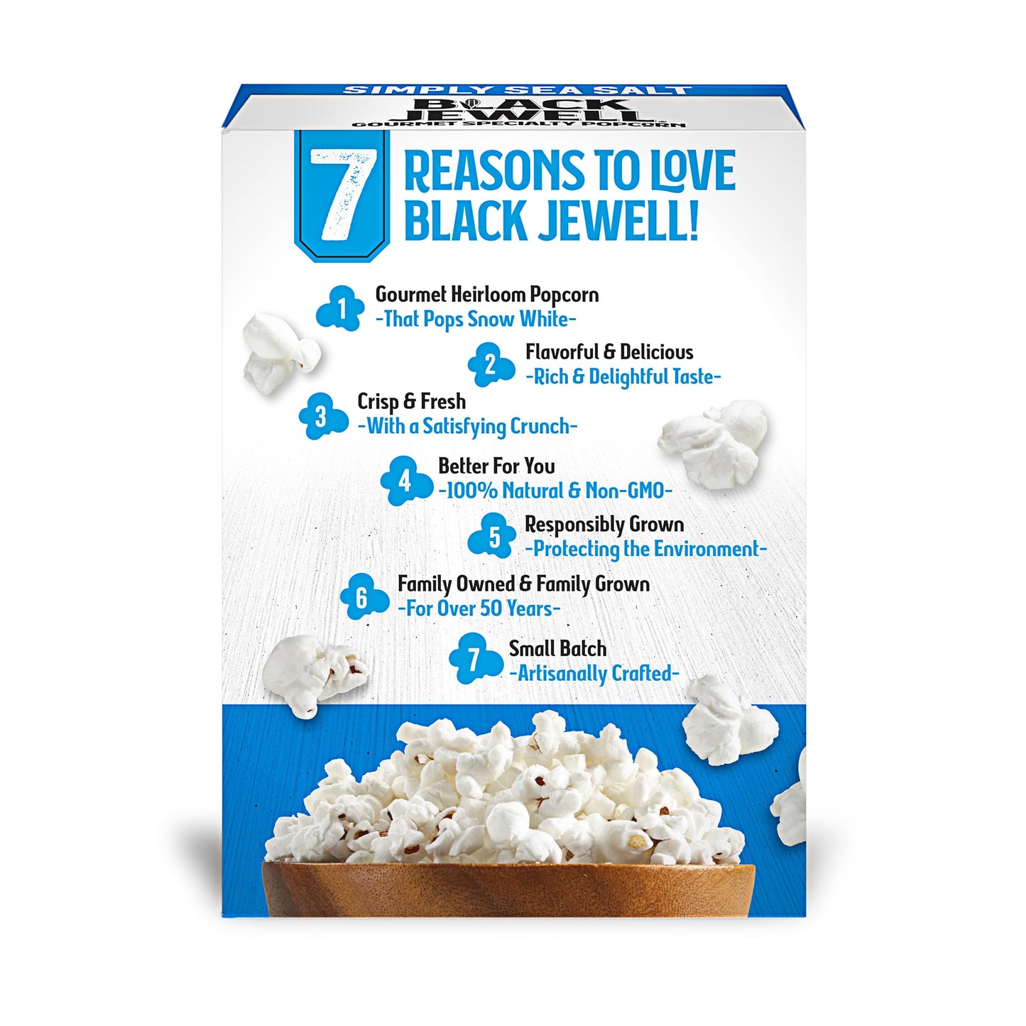 Black Jewell Gourmet White Microwave Popcorn, Simply Sea Salt, 10.5 Ounces (Pack of 3)