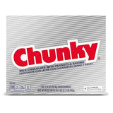 Chunky, Bulk 24 Pack, Milk Chocolate with Peanuts and Raisins Individually Wrapped Candy Bars, 33.6 Oz