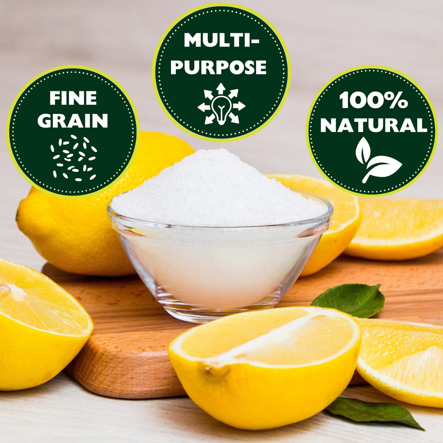 TECHNICHEM Citric Acid 3 lbs | 100% Pure, Anhydrous, Fine Granular, Multipurpose Citric Acid Powder for Cleaning and DIY Bath Bombs | Premium Quality