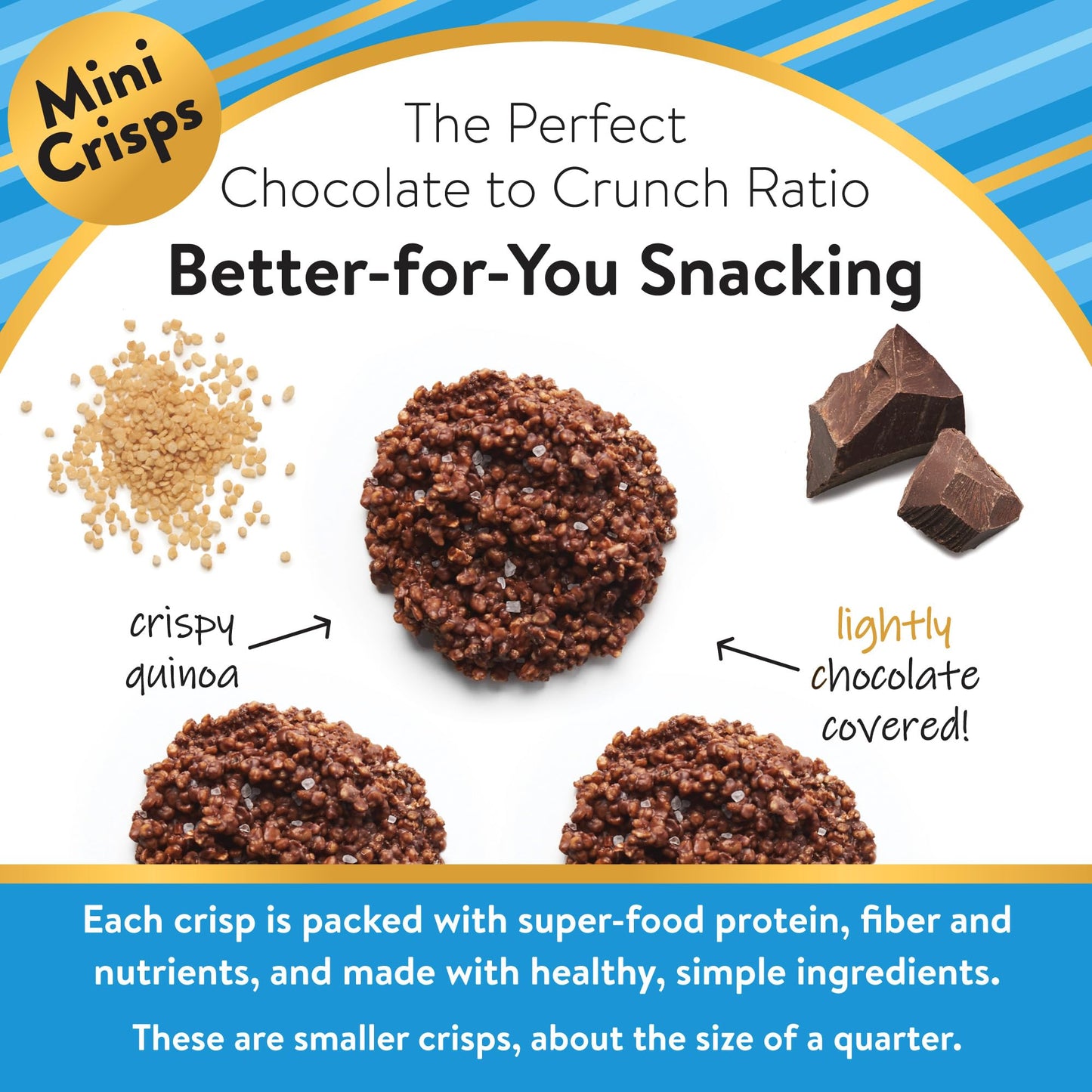 UNDERCOVER SNACKS CHOCOLATE CO Dark Chocolate & Sea Salt Quinoa Crisps (Only 1 piece that weighs 3 oz)