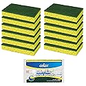 CELOX Sponges Kitchen Sponges for Dishes and Cleaning, 2-Sided Scrub Sponges Dish Sponge and Kitchen Sponge for Washing Dishes, Heavy Duty