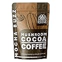 Organic Mushroom Cocoa Coffee - Increases Focus & Energy for Health-Conscious Drinkers - Mocha Buzz, Laxative Free - 30 Packets