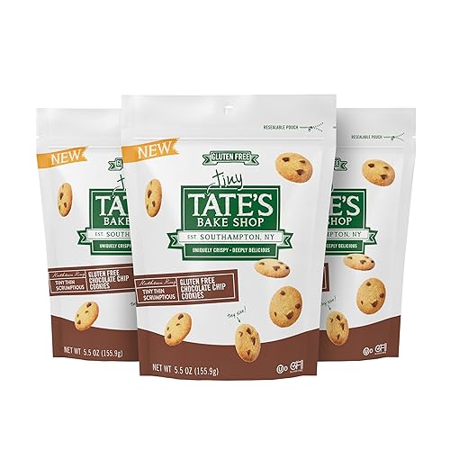 Tate's Bake Shop Tiny Gluten Free Chocolate Chip Cookies, 3 - 5.5 oz Bags