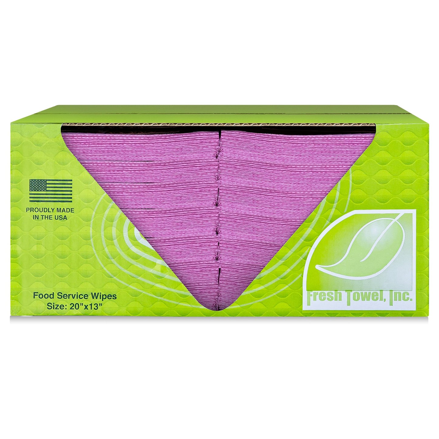 Fresh Towel Foodservice Reusable Paper Towels - 1/4 Fold, 13 x 20 inches - (1 Case of 200) All Purpose Cleaning Towels (Pink Solid)