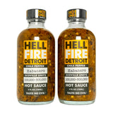 Hell Fire Detroit Habanero Hot Sauce (Extra-Hot), Crafted with Fresh, Fire-Roasted Habanero Chile Peppers, All-Natural, Vegan, Gluten-Free, Low Sodium
