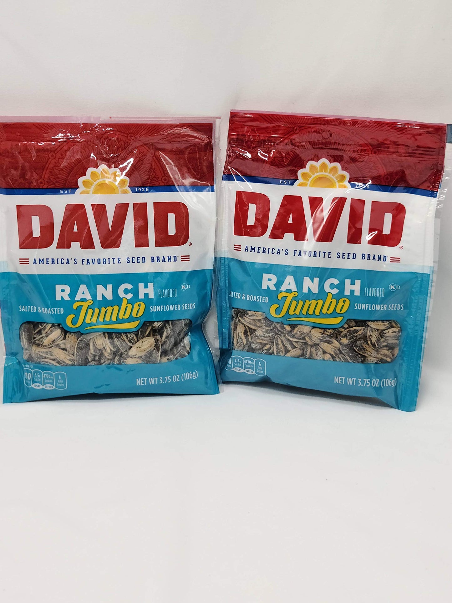 David Ranch Sunflower Seeds (Jumbo) 3.25oz (2) Pack