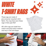 Arkwright T-Shirt Rags Bulk, 5 lb Bag, Cotton Cleaning Towels, Low Lint Knit Wiping Cloths for Paint, Stain, Grease, Shop and Auto Use, Absorbent