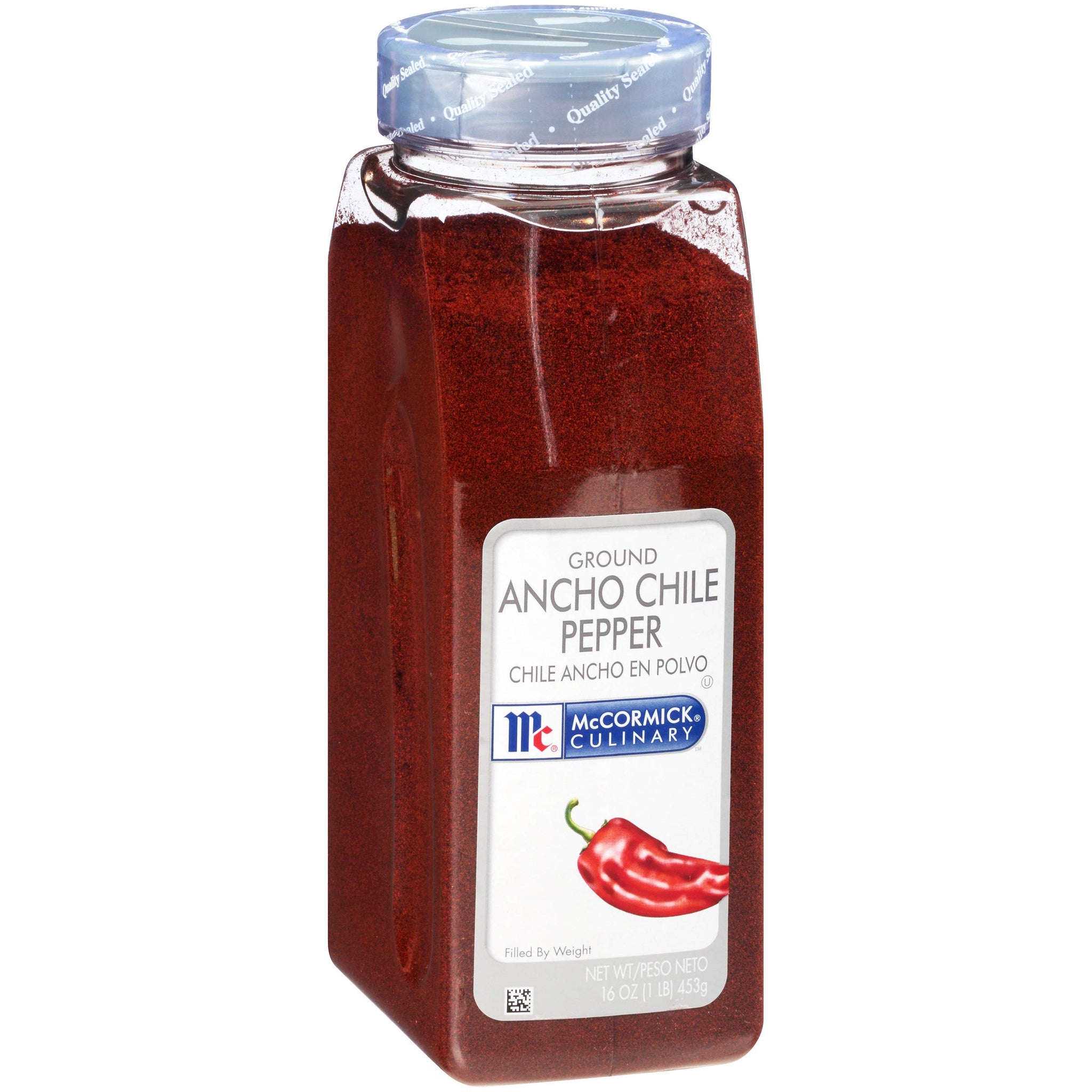 McCormick Culinary Ground Ancho Chile Pepper, 16 oz - One 16 Ounce Container of Ancho Chile Pepper Powder, Great for Mexican Mole, Tacos, Burritos