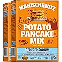 Manischewitz Low Sodium Potato Pancake Mix, 6oz (2 Pack) Gluten Free, No MSG, Traditional Style Potato Latke Mix