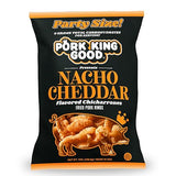 Pork King Good Nacho Cheddar Pork Rinds 7 OZ FAMILY SIZE (Chicharrones - Keto Snacks)