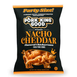Pork King Good Nacho Cheddar Pork Rinds 7 OZ FAMILY SIZE (Chicharrones - Keto Snacks)