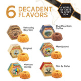 TORTUGA Provenance Rum Cake Variety Pack - 4 oz. - 6 Pack - The Perfect Premium Gourmet Gift for Stocking Stuffers, Gift Baskets, and Christmas Gifts