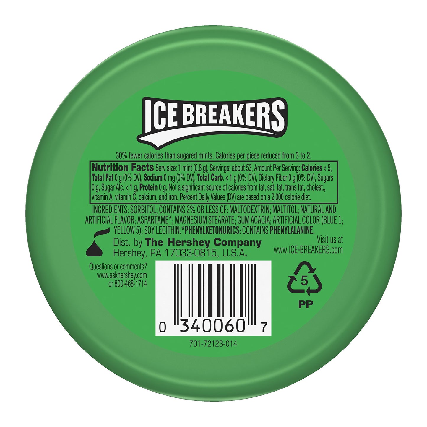 ICE Breakers Ice Cubes Spearmint 1.5 oz Tin