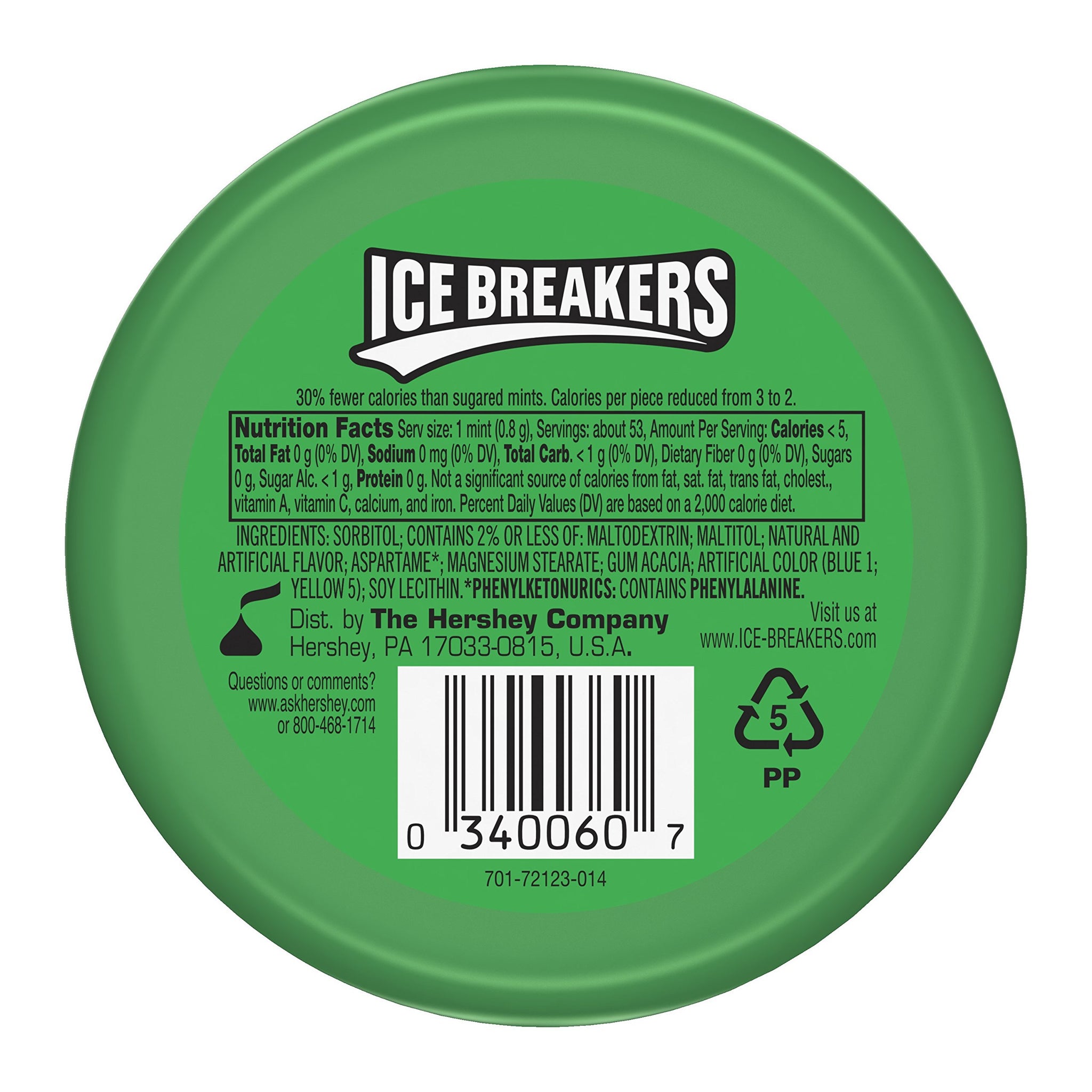 ICE Breakers Ice Cubes Spearmint 1.5 oz Tin