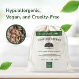 Soap Nuts Organic Berries for Laundry 330 Loads 2.2 Lbs Bulk Bag of Soap Nuts Unscented Soapberries are Nature's Alternative Detergent with Burlap