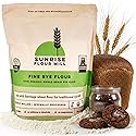 Sunrise Flour Mill Organic Fine Rye Flour | 2 LB | Rye Flour Organic | Whole Grain Bread Flour for Sourdough | No Artificial Ingredients |