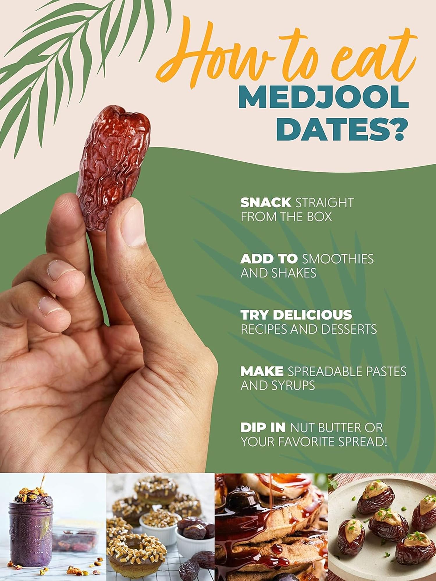 Natural Delights Organic Medjool Dates Pitted - USDA Certified Organic Fruit, Good Source of Fiber & Potassium, Naturally Sweet, Snack for On-the-Go