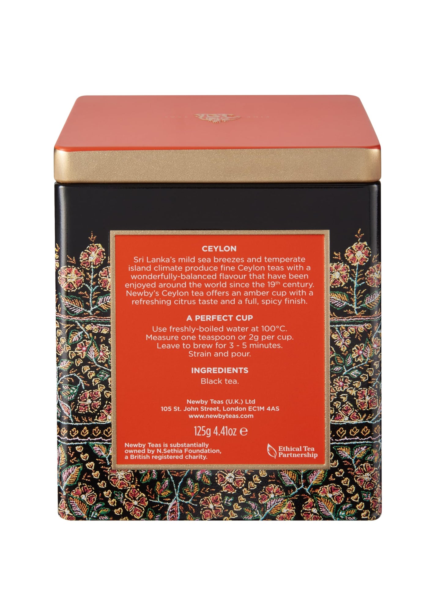 Ceylon Black Tea - 125g Loose Leaf Caddy - Smooth & Aromatic Sri Lankan Blend by Newby Teas