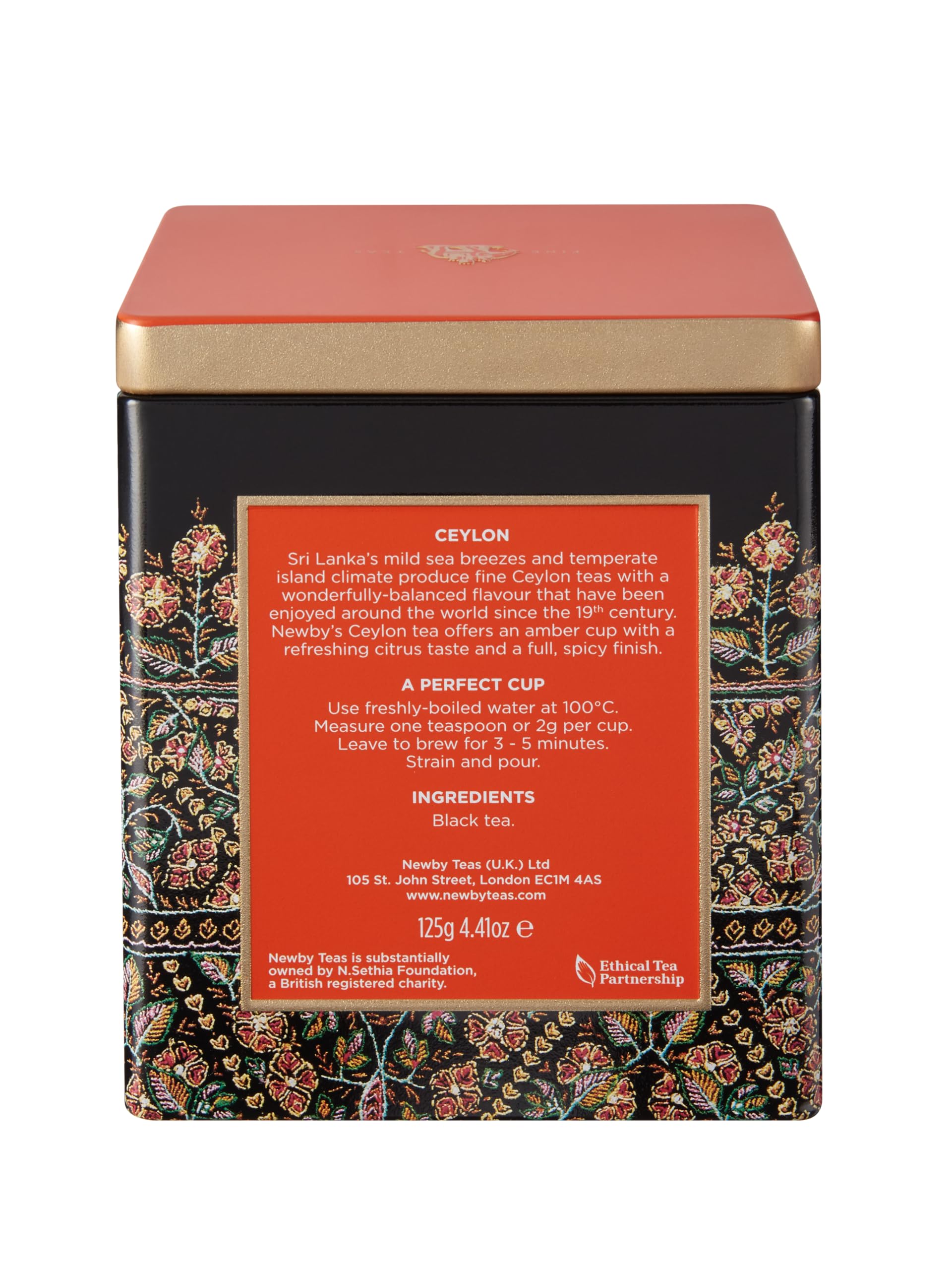 Ceylon Black Tea - 125g Loose Leaf Caddy - Smooth & Aromatic Sri Lankan Blend by Newby Teas