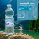 Sant'Anna Still Mineral Water, 16.9 Fl Oz Bottles (6-Pack) | Pure Italian Alps Mountain-Fresh Drinking Water | Natural Functional Drink | Sodium-Free