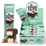 In Good Faith Dark Chocolate Coconut & Salted Caramel Bars, Healthy, Gluten Free, Vegan, Dairy Free Chocolate Bars (12 pack)