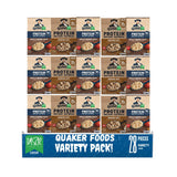 Qu@ker Instant Oatmeal Protein Pack, 20 Count, Assorted Flavors, High Protein Breakfast Oatmeal Cups, Easy Hot Breakfast Cereal, Quick On-the-Go
