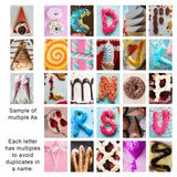 Sweets & Candy Name Art - Personalized Dessert Gift! (9.5"x26" Block Mount)