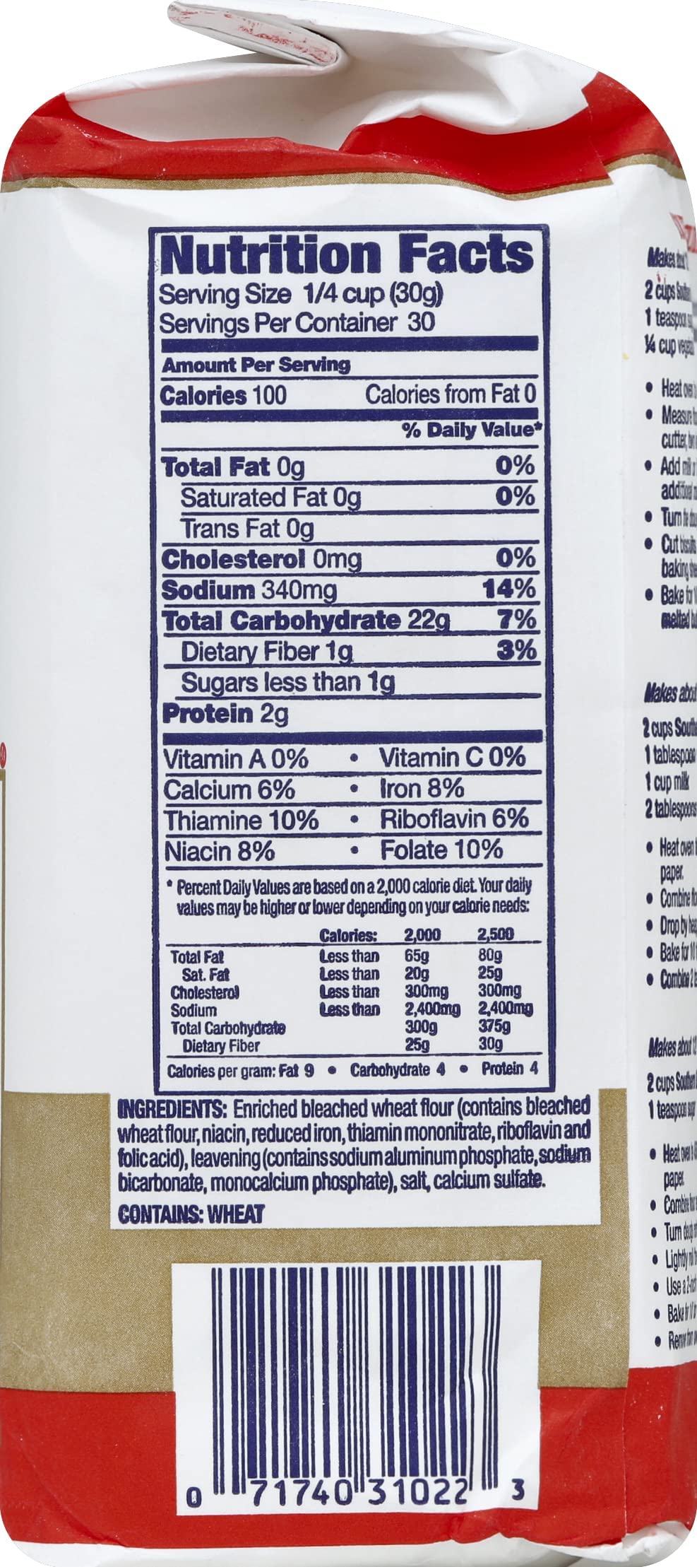 Southern Biscuit Self-Rising Flour, 2 LBS