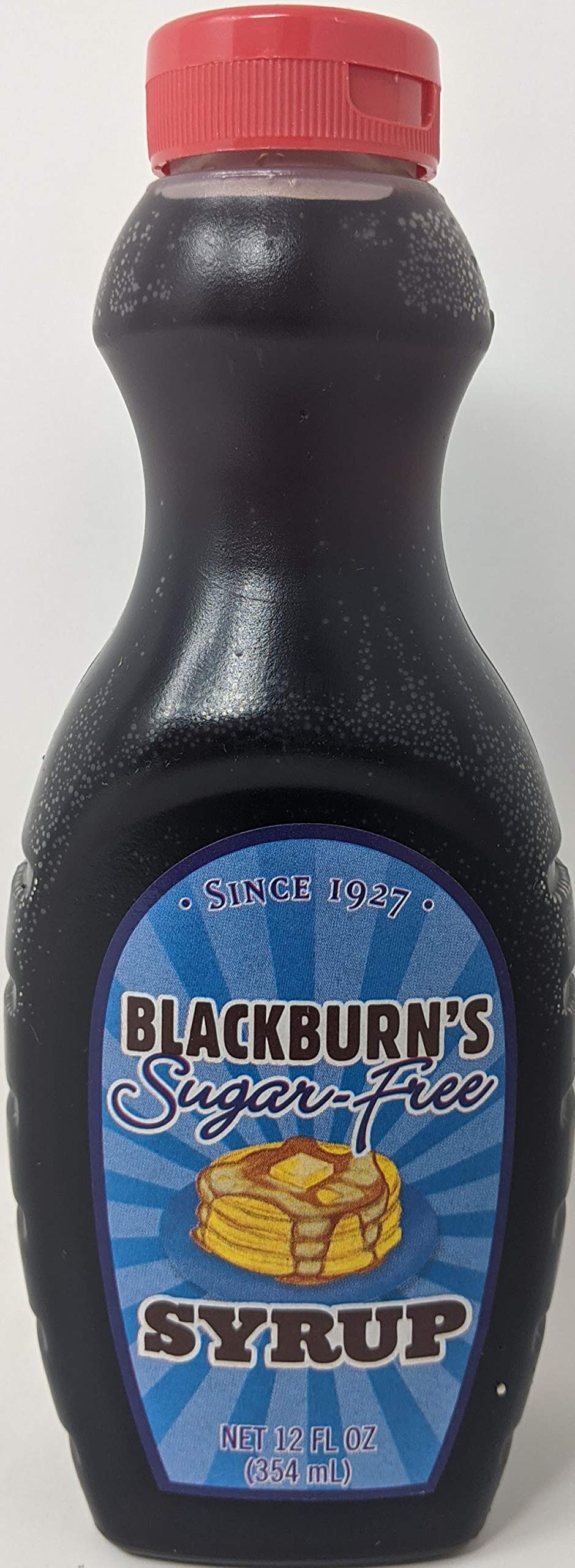 Blackburns Sugar Free Pancake Syrup - 6 x 12 Oz Bottles Bundled with a JFS Recipe Card