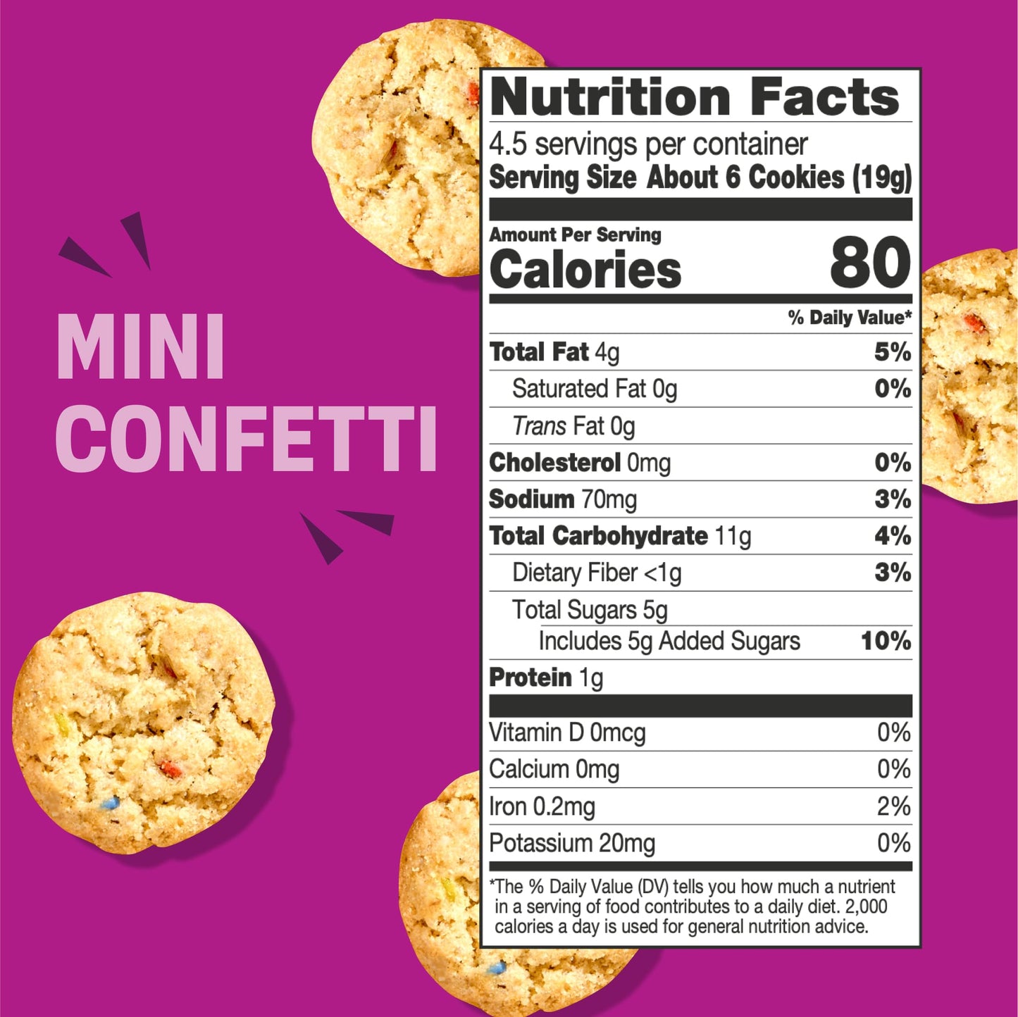 Gluten Free Partake Confetti Sprinkle Cookies - Vegan - Free From the Top 9 Allergens Including Dairy, Wheat, Soy, Eggs, & Peanuts - Non GMO - Safe