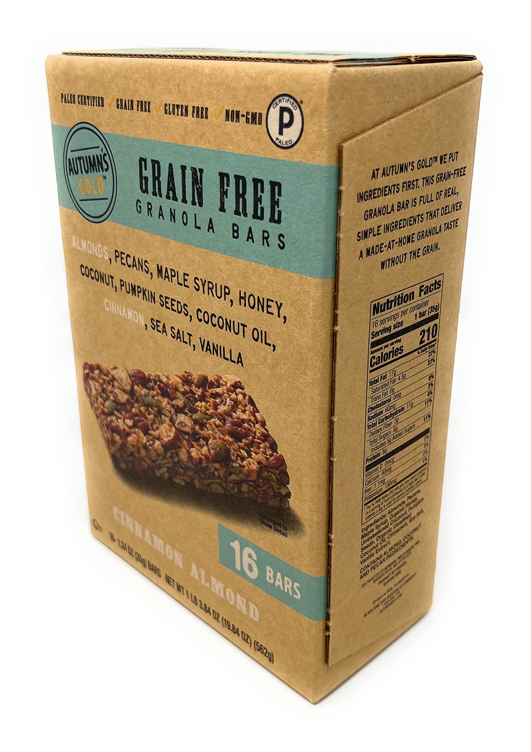 Bulk Snack Bars (Autumn's Gold, Cinnamon Almond, 16-pack)