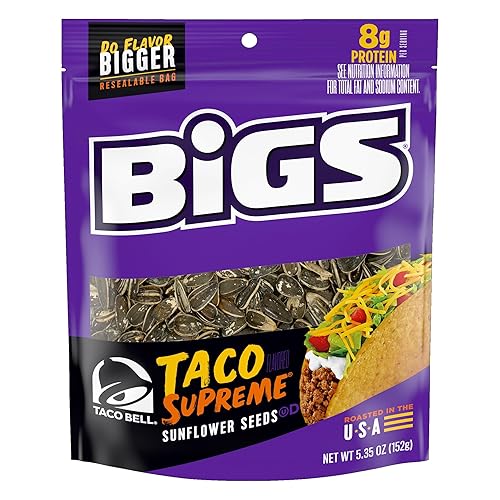 BIGS Sunflower Seeds, Taco Bell Taco Supreme Flavor, 5.35 oz.