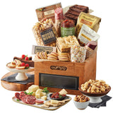 Harry & David Deluxe Everyday Sharing Gift Basket For All Occasions, Food Gift Baskets With Popcorn, Salami, Sausage, Cheese, Crackers, Nuts, Sesame