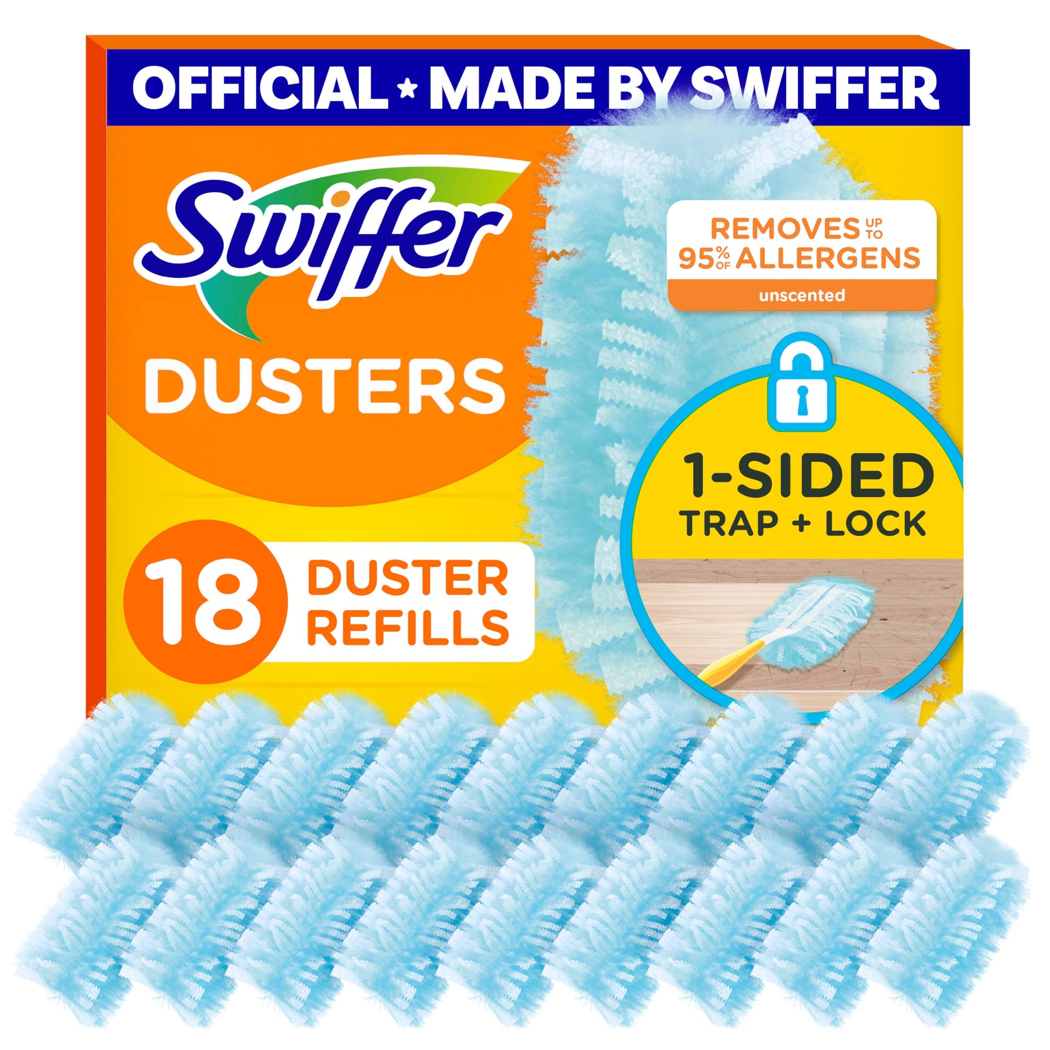Swiffer Dusters Refill for Cleaning, Made by SWIFFER, Feather & Microfiber Duster Disposable Alternative, for Dusting Furniture, Blinds, Ceiling Fans