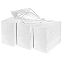 Disposable Guest Towels Paper Napkins (200 Pack) Soft, Absorbent, Airlaid Linen-Like Bath Tissue for Kitchen, Bathroom or Weddings, White Cloth-Like