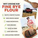 Sunrise Flour Mill Organic Fine Rye Flour | 2 LB | Rye Flour Organic | Whole Grain Bread Flour for Sourdough | No Artificial Ingredients |