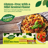 Heaven & Earth Gluten Free Brown Rice Pasta Fetuccinni, 12oz (3 Pack) | Great Texure | Real Pasta Taste & Mouthfeel | Whole Grain Gluten Free Pasta | Linguine Style | Kosher