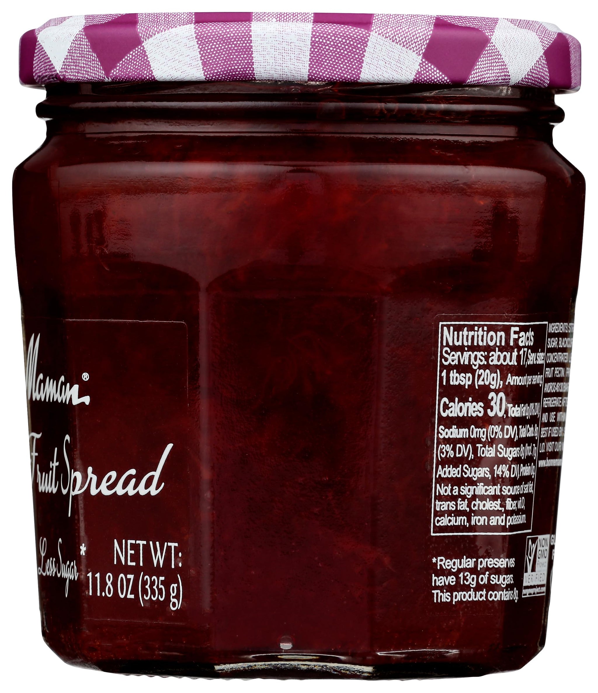 Bonne Maman, Fruit Spread Strawberry More Fruit Less Sugar, 11.8 Ounce