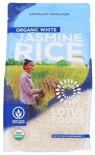 LOTUS FOODS Organic White Jasmine Rice, 30 OZ