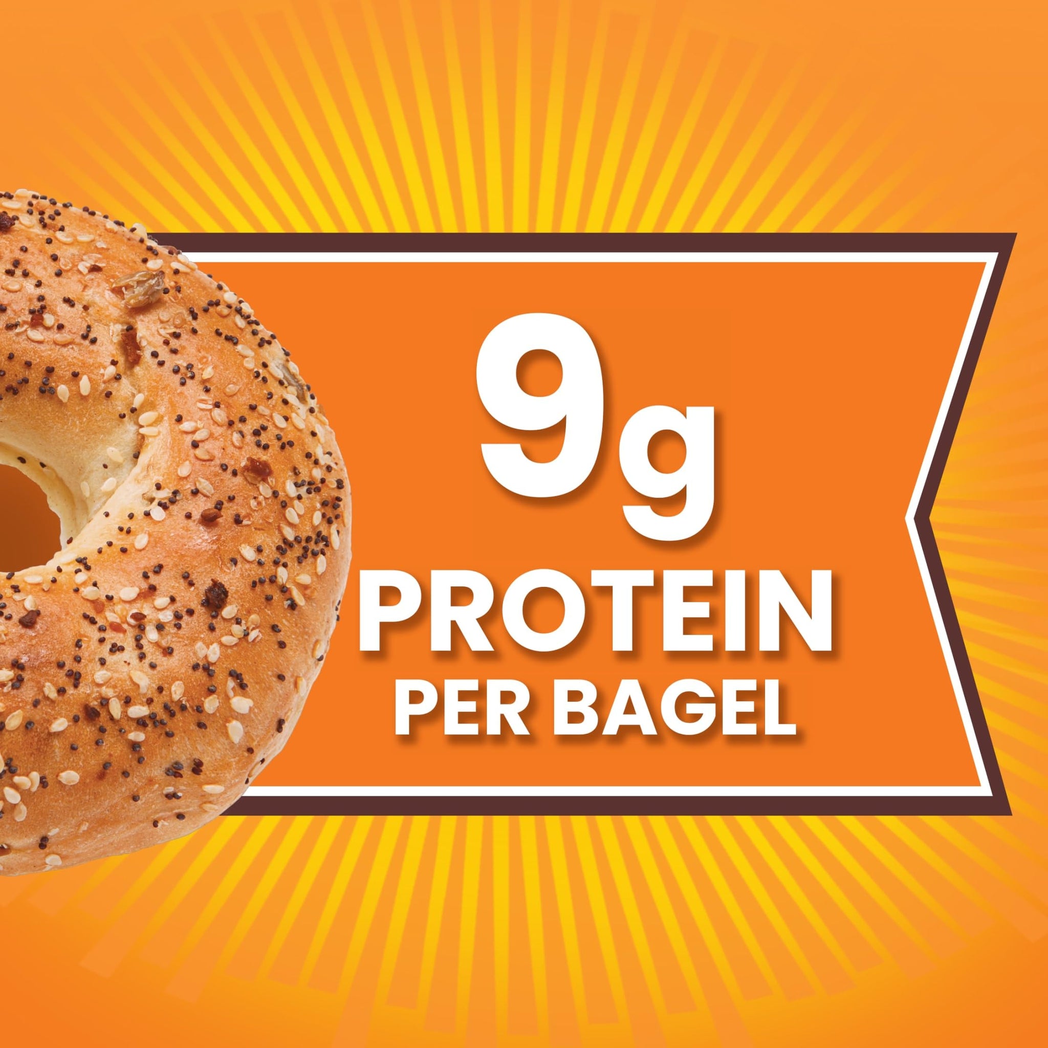 Thomas' Everything Bagels, 6 count, (3.0 oz each), 9g Protein, Kosher Bagels, 18 oz Bag