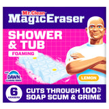 Mr. Clean Magic Eraser Sponge, Bathroom, Shower, Tub Cleaner, Soap Scum Remover, Bathroom Cleaning Supplies, Dawn Cleaning Power with Lemon Scent